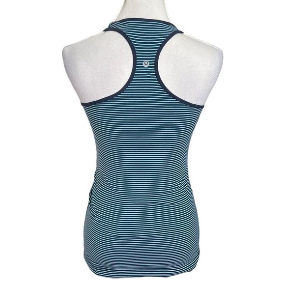 Lululemon Cool Racerback Tank Hyper Stripe Blue Moon XS Sleeveless - Picture 1 of 10